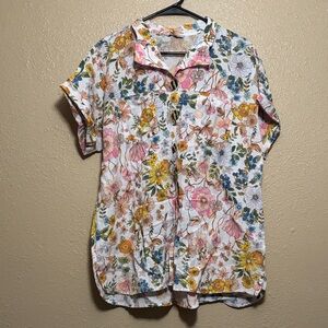 John Mark Multicolor Floral Button-Down Shirt